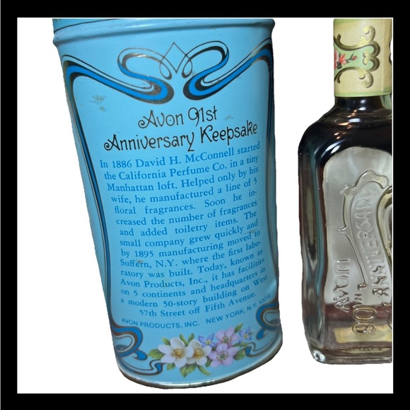 Vintage Avon California Perfume Co. 1976 Perfume Bottle & 1977 Talc Tin EMPTY - Picture 7 of 9
